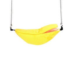2026 Creative Small Pet Fruit Nest Moon Boat & Banana Hanging Hammock Ultra-Soft Plush Winter Swing Bed for Hamsters, Sugar Gliders & Birds Adorable Green & Yellow Banana Nest