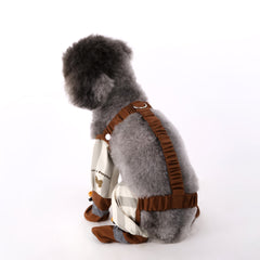 Maillard Bear All-in-One Pet Outdoor Pants - Waterproof & Dust-Proof Walking Suit with Leggings for Small Dogs, Teddy Poodles, and Schnauzers