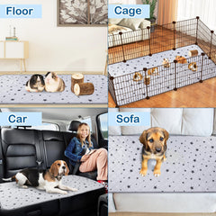 2026 Eco-Friendly Guinea Pig Cage Liner Cross-Border Star Print Absorbent Bedding Leak-Proof Reusable & Washable Diaper Pad for Small Pets
