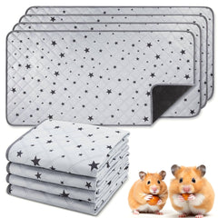2026 Eco-Friendly Guinea Pig Cage Liner Cross-Border Star Print Absorbent Bedding Leak-Proof Reusable & Washable Diaper Pad for Small Pets