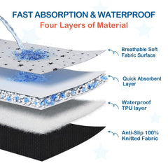 2026 Eco-Friendly Guinea Pig Cage Liner Cross-Border Star Print Absorbent Bedding Leak-Proof Reusable & Washable Diaper Pad for Small Pets