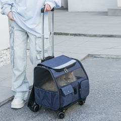 2026 Factory Direct Pet Adventure Backpack, Breathable Side-Opening Large-Capacity Cat Carrier, New Style Ergonomic Dog Travel Backpack for Hiking and Travel