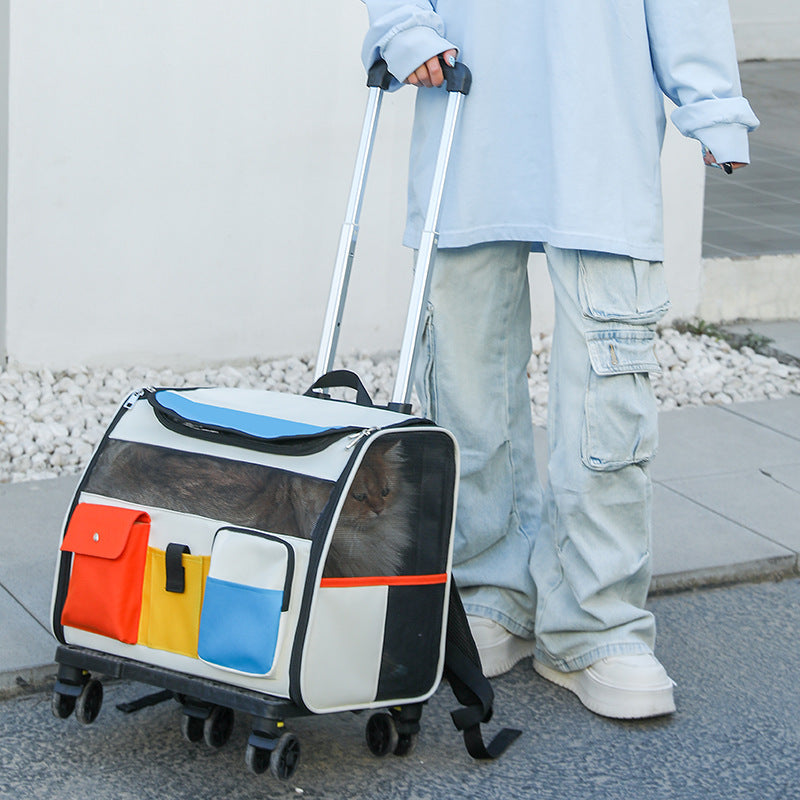 2026 Factory Direct Pet Adventure Backpack, Breathable Side-Opening Large-Capacity Cat Carrier, New Style Ergonomic Dog Travel Backpack for Hiking and Travel