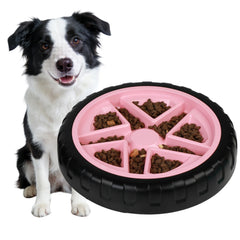 2-in-1 Elevated Slow Feeder & No-Spill Water Bowl, Anti-Choking Pet Diner with Non-Slip Base for Dogs and Cats