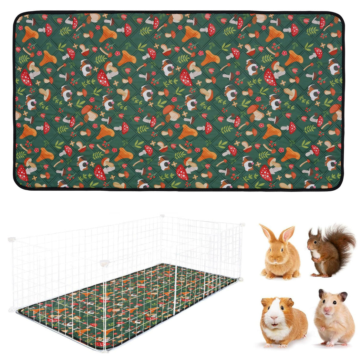 2026 Eco-Friendly Small Pet Cage Liner Ultra-Absorbent Guinea Pig & Hamster Bedding Leak-Proof Reusable & Washable Urine Pad Professional Cross-Border Habitat Solution