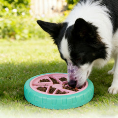 2-in-1 Elevated Slow Feeder & No-Spill Water Bowl, Anti-Choking Pet Diner with Non-Slip Base for Dogs and Cats